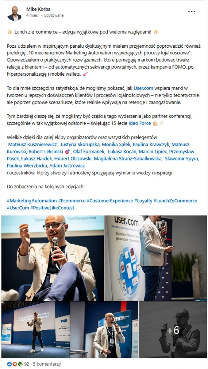 Opinia uczestnika konferencji