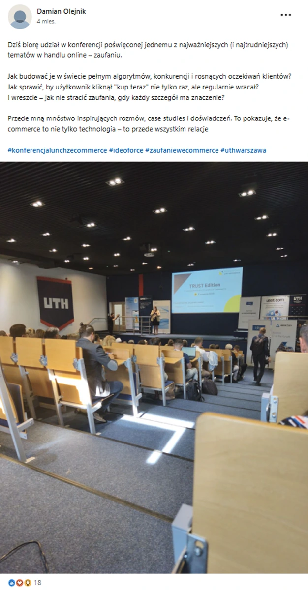 Opinia uczestnika konferencji